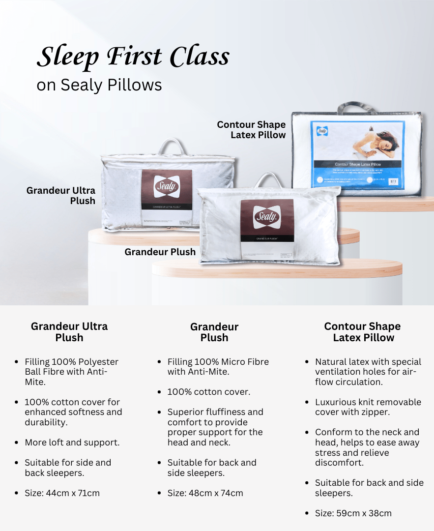 How to Choose the Right Pillow for Better Sleep? 3 Sealy Pillows